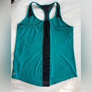 Teal and Black Women's Tank Top